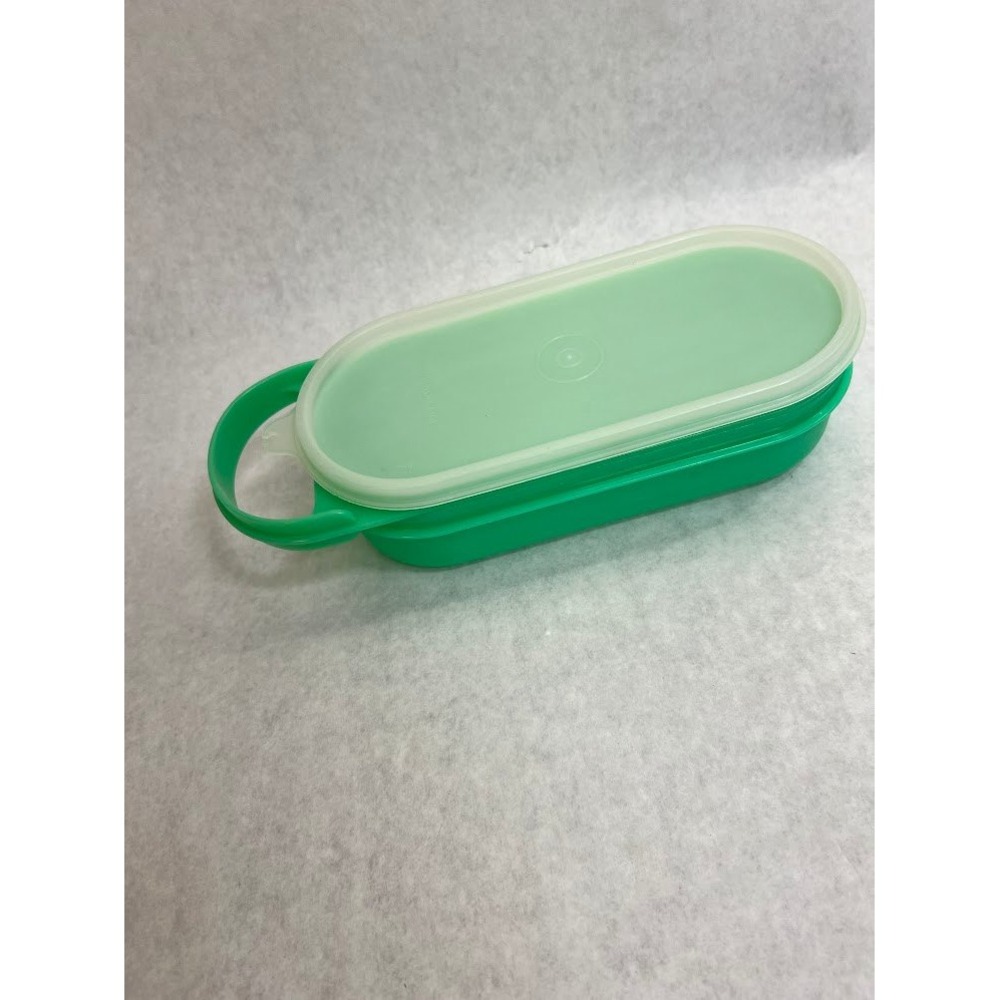 Vintage Tupperware Green Pick-A-Deli Pickle Elevator Container 1375-15 3pc Set